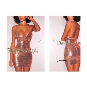 Rose Gold Sequin Dress